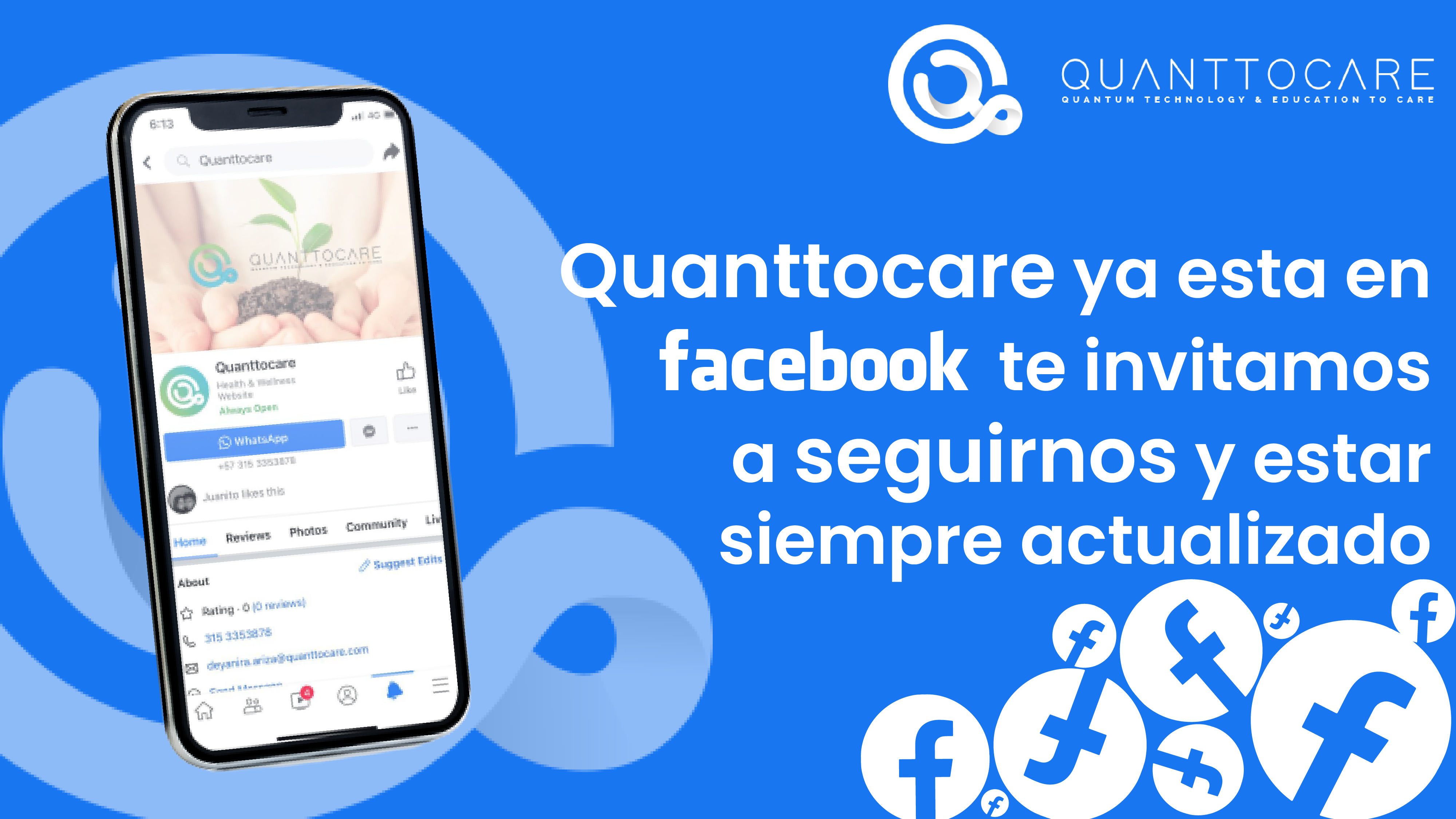 Quanttocare te invita a su nueva página de Facebook, visitanos